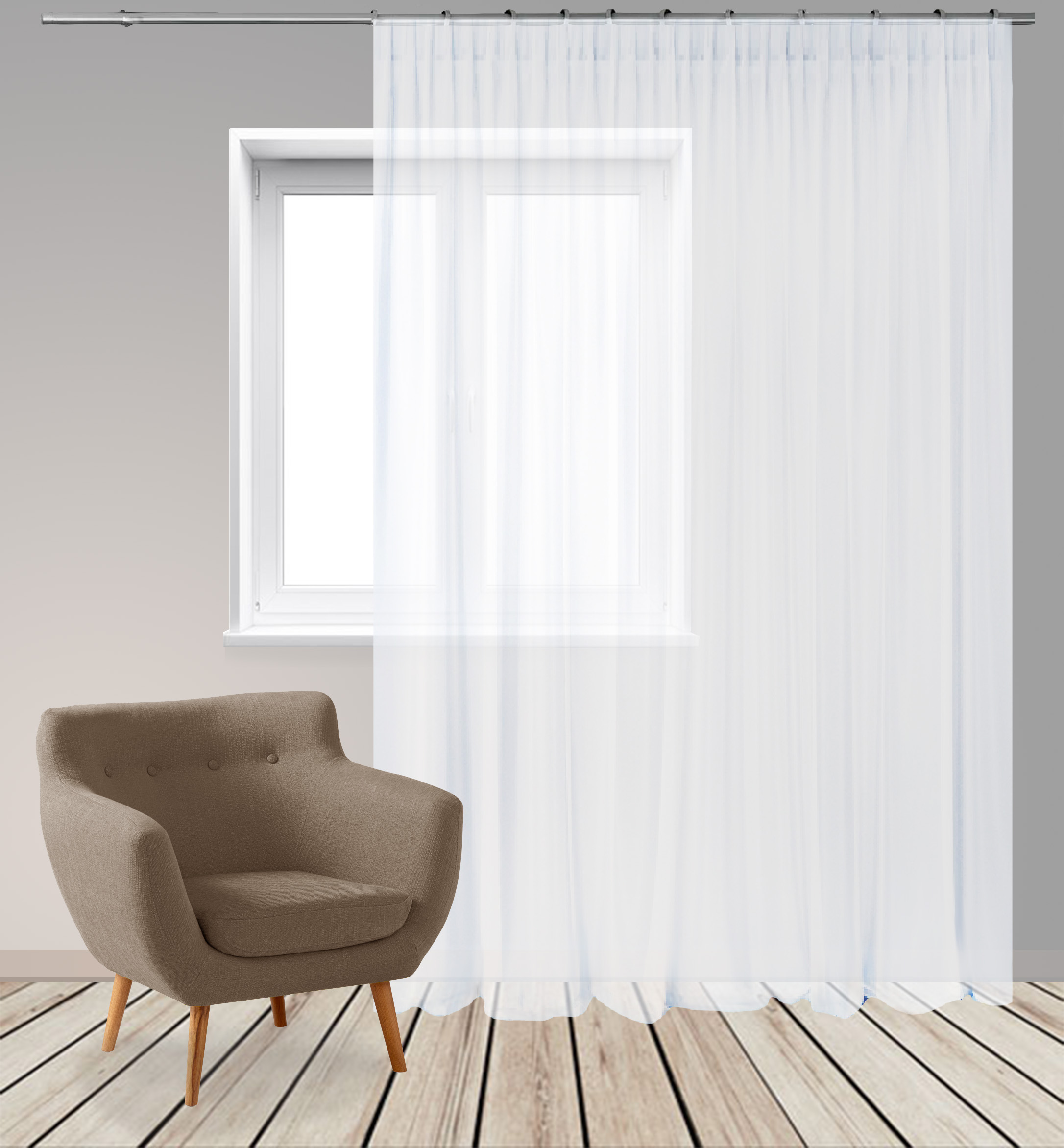 

Тюль с утяжелителем Di&Di Бест Вуаль 600х325 Белая