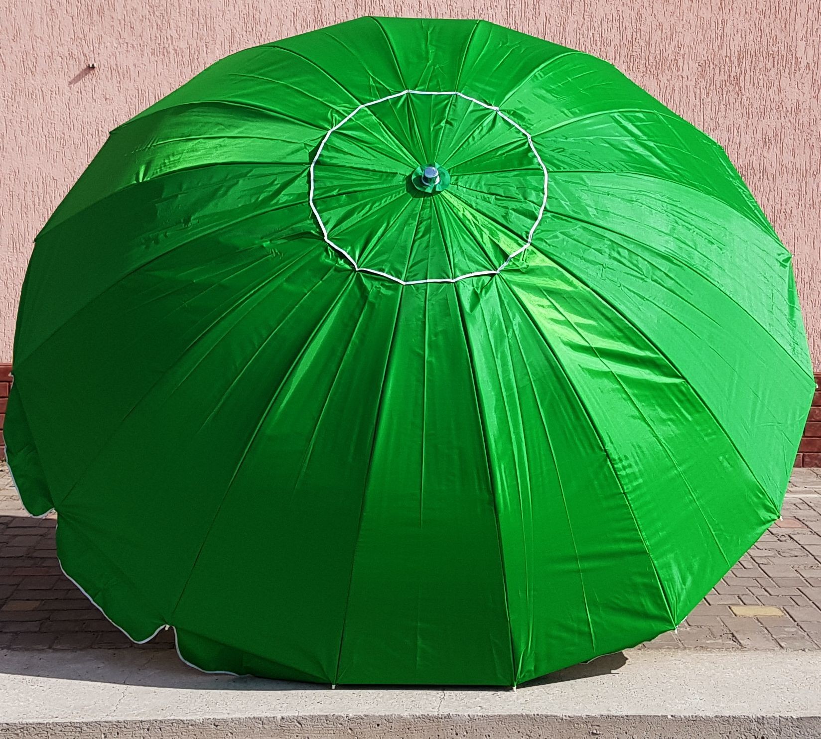 

Зонт садовый торговый Sansan Umbrella 096W зелёный круглый 3 метра 16 спиц