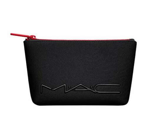 

Косметичка MAC Cosmetics Neoprene Red Zipper Black Cosmetic Bag