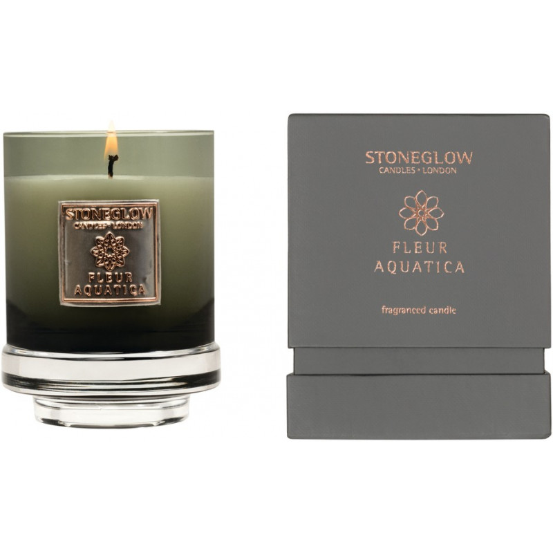 

Свічка ароматизована "Fleur Aquatica" (тумблер) 11x8,5см Metallique, Stoneglow