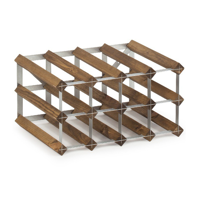 

Стеллаж на 12 бутылок вина темный дуб, Wine Rack