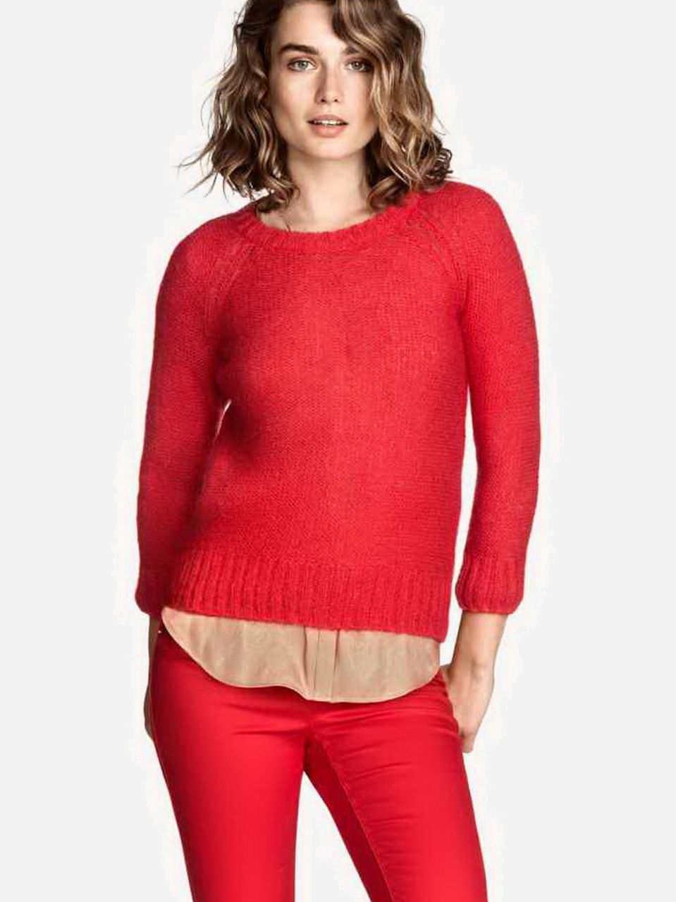 

Джемпер H&M 0220145-0 S Красный (СА2000001712689)
