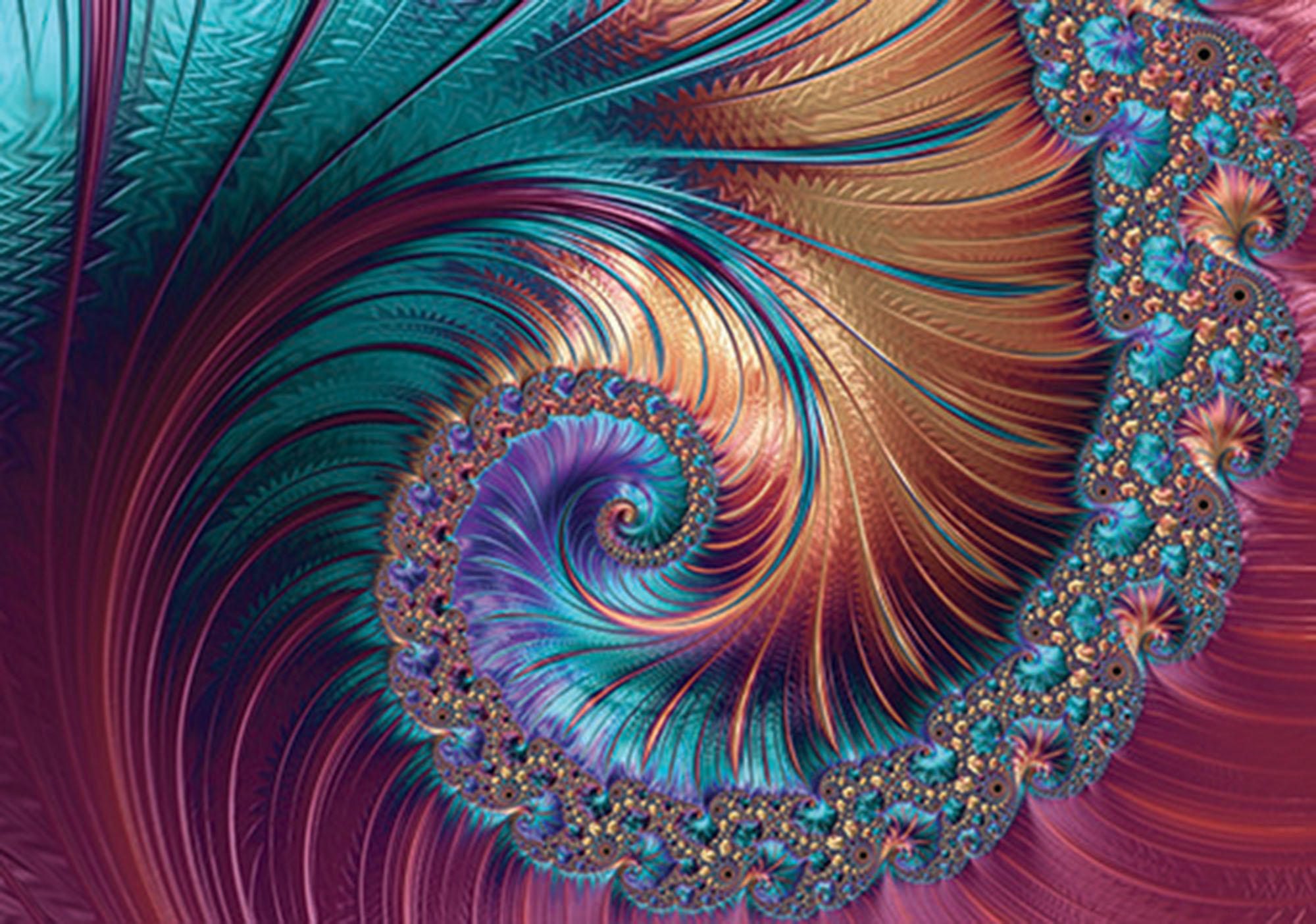

Фотообои бумажные DecoArt 3D - Узор раковина синий/золотой 368 x 254 см 4 сегмента (11706-P8)