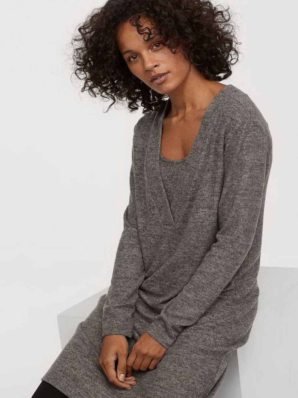 

Платье H&M 0699211-8 XL Серое (СА2000001654149)