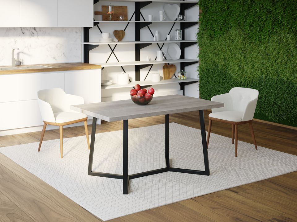 

Обеденный стол HYGGE HG122 Віборг 150 х 80 х 75 см ДСП Дуб Серый