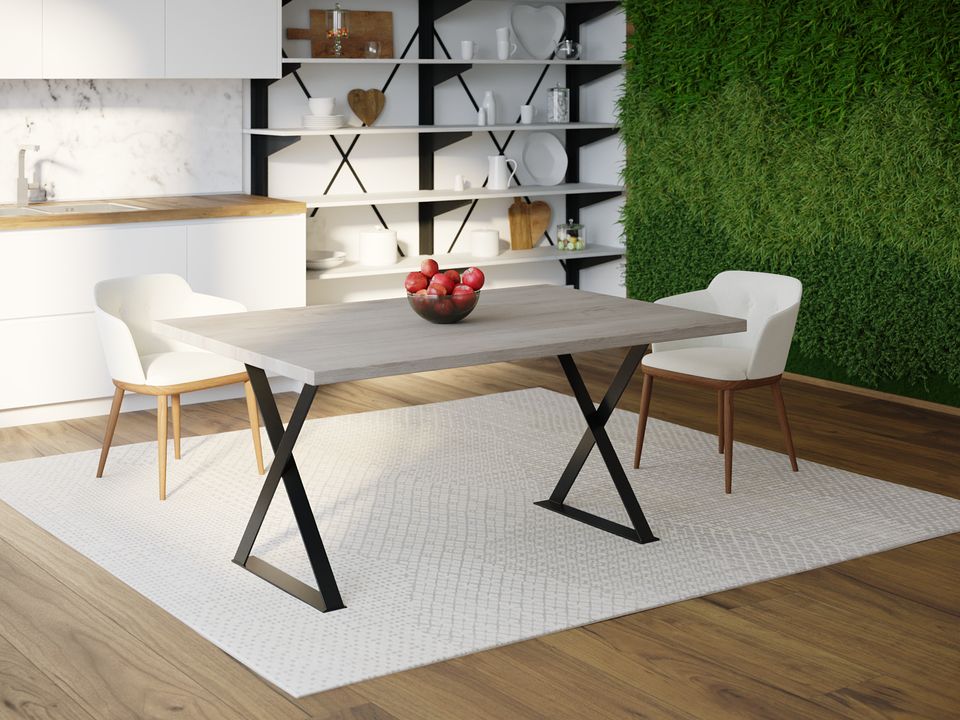 

Обеденный стол HYGGE HG164 Наксков 120 х 80 х 75 см ДСП Дуб Серый