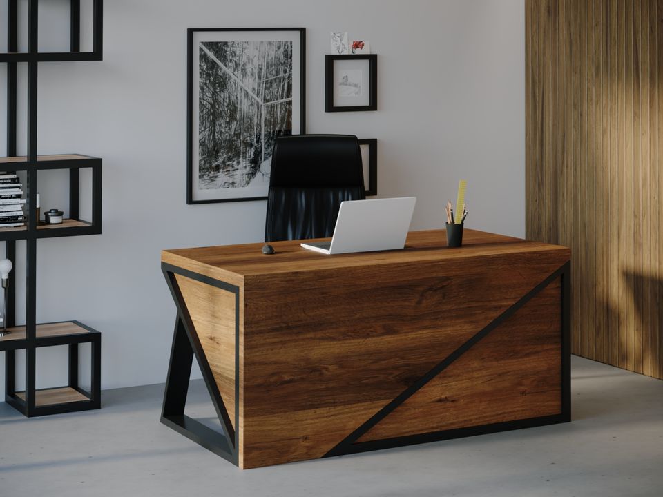 

Компьютерный стол HYGGE HG118 Нествед 135 х 80 х 75 см ДСП Дуб Ореховый
