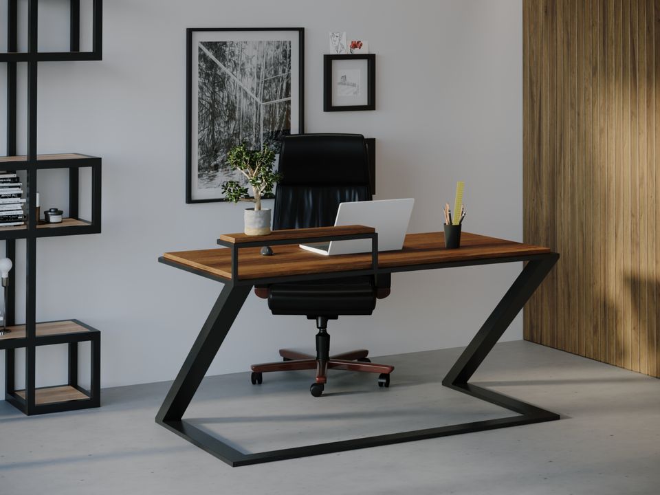 

Компьютерный стол HYGGE HG154 Фредеріксунн 120 х 80 х 75 см ДСП Дуб Ореховый