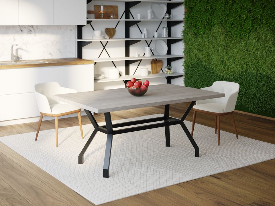

Обеденный стол HYGGE HG133 Холбек 120 х 80 х 75 см ДСП Дуб Серый