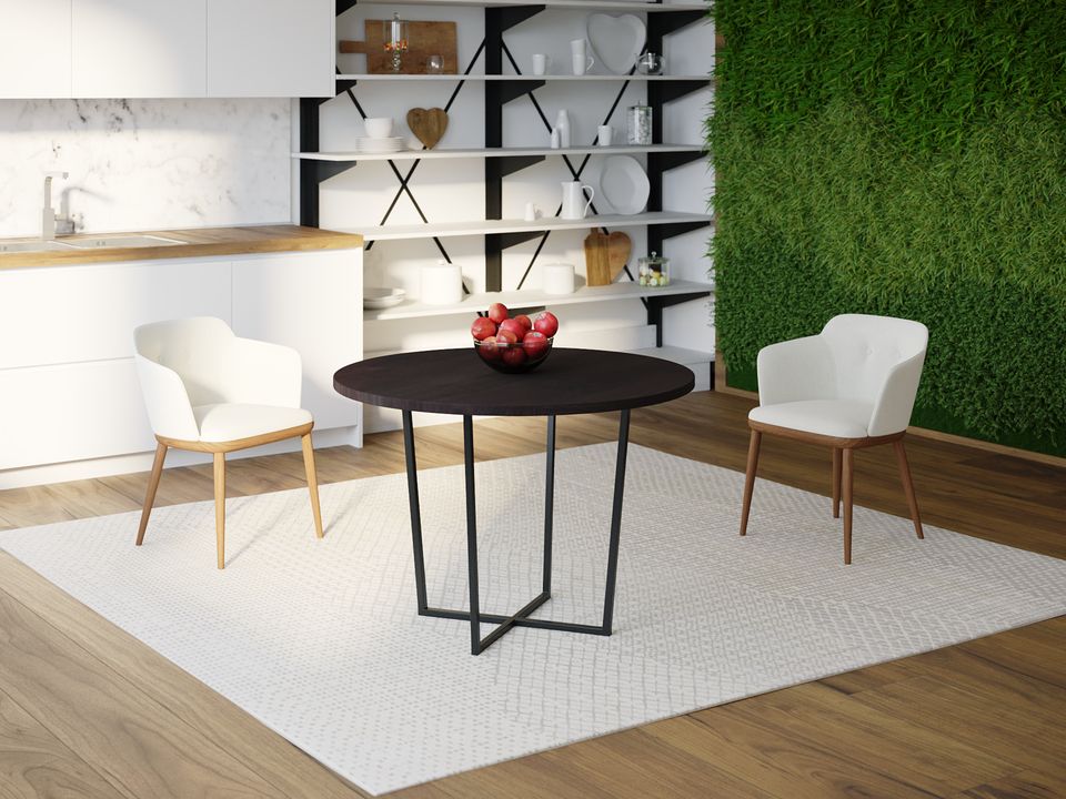 

Обеденный стол HYGGE HG142 Ольстікке Круглый 75 х 75 х 75 см ДСП Дуб Венге