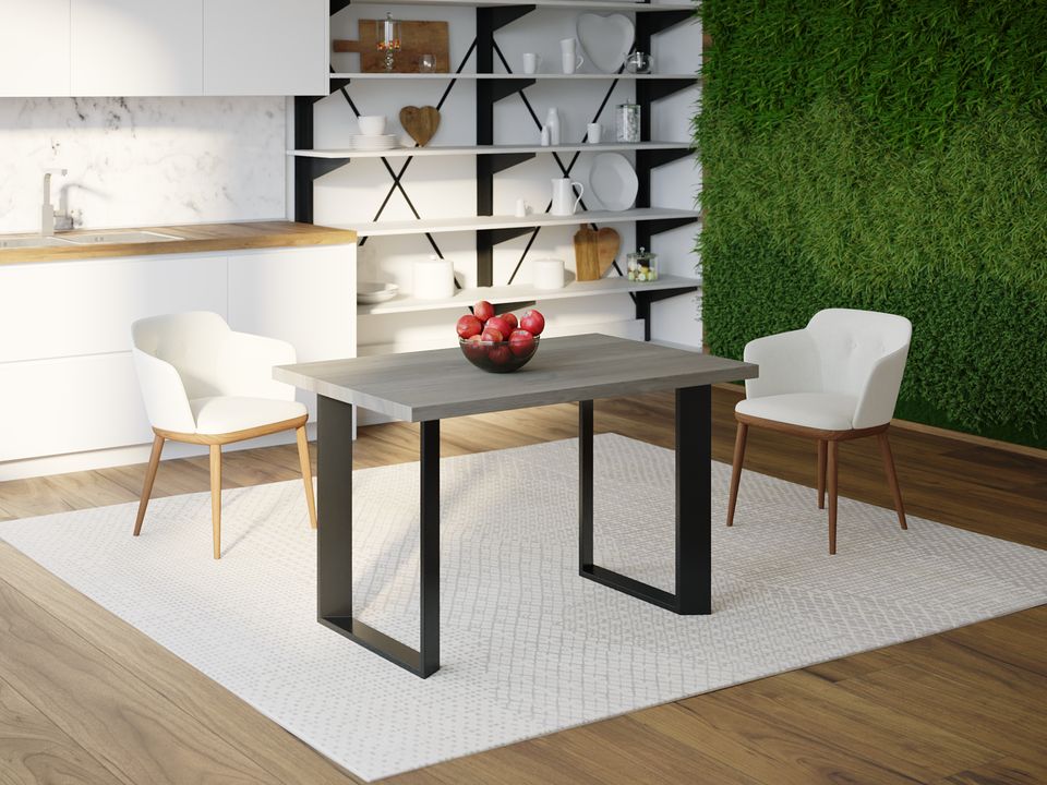 

Обеденный стол HYGGE HG115 Гернінг 135 х 80 х 75 см ДСП Дуб Серый