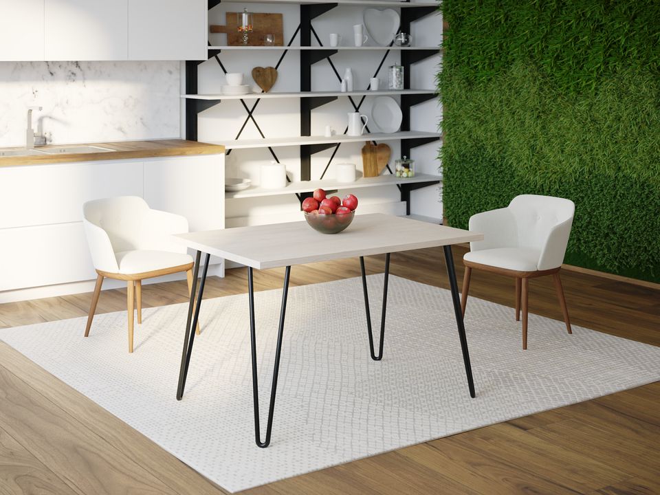 

Обеденный стол HYGGE HG156 Ікаст 120 х 80 х 75 см ДСП Дуб Белый