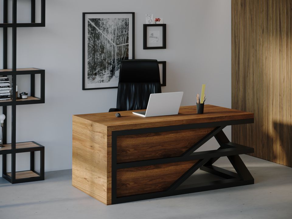 

Компьютерный стол HYGGE HG131 Герлев 135 х 80 х 75 см ДСП Дуб Ореховый