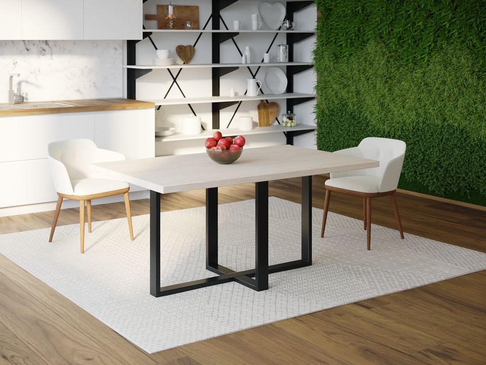 

Обеденный стол HYGGE HG163 Тістед 135 х 80 х 75 см ДСП Дуб Белый
