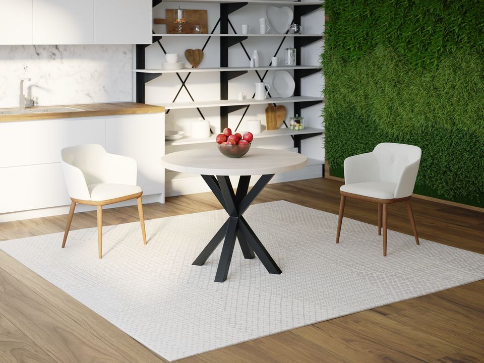 

Обеденный стол HYGGE HG110 Горсенс Круглый 90 х 90 х 75 см ДСП Дуб Белый