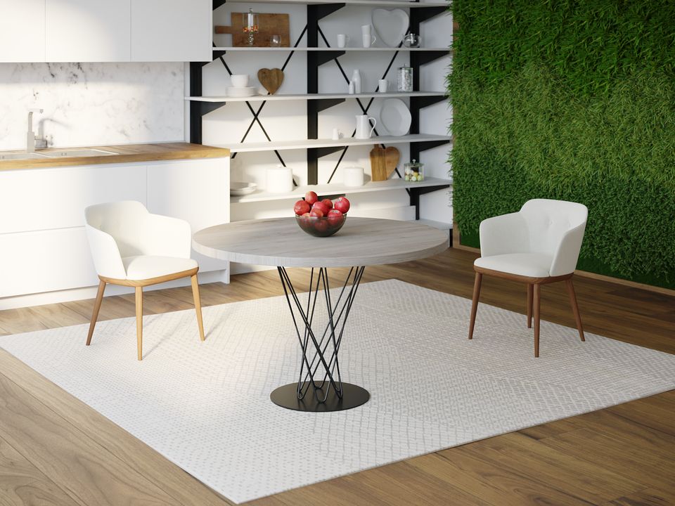 

Обеденный стол HYGGE HG128 Слагельсе Круглый 90 х 90 х 75 см ДСП Дуб Серый