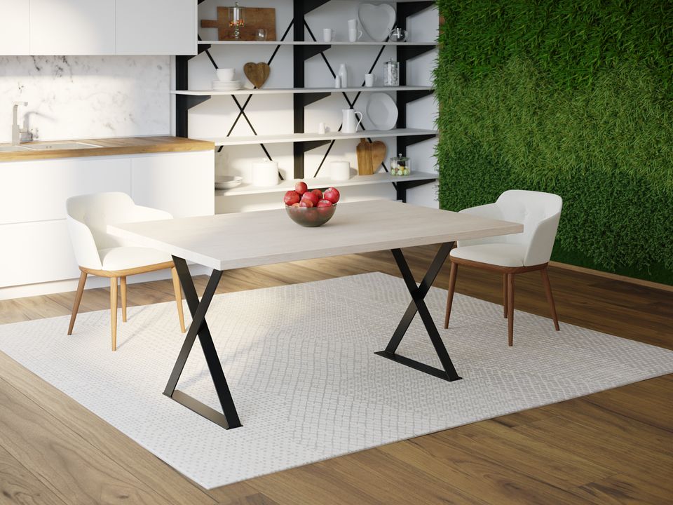 

Обеденный стол HYGGE HG164 Наксков 150 х 80 х 75 см ДСП Дуб Белый