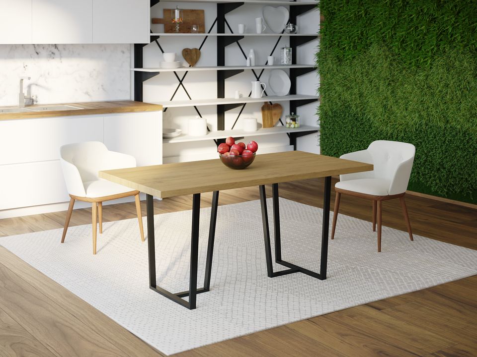 

Обеденный стол HYGGE HG157 Міделфарт 150 х 80 х 75 см ДСП Дуб Светлый