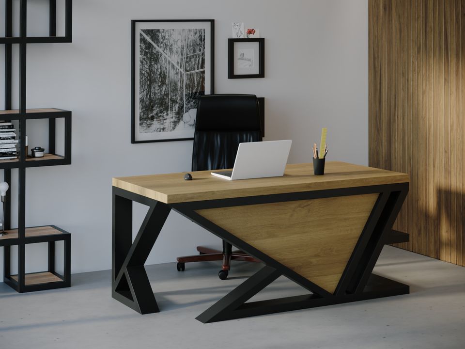 

Компьютерный стол HYGGE HG147 Фарум 120 х 80 х 75 см ДСП Дуб Светлый