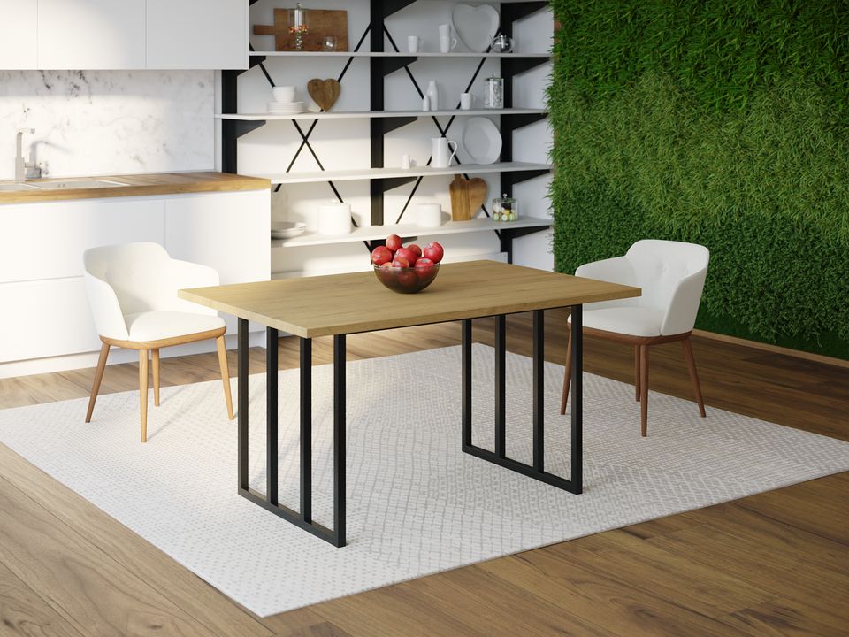 

Обеденный стол HYGGE HG170 Хобро 135 х 80 х 75 см ДСП Дуб Светлый