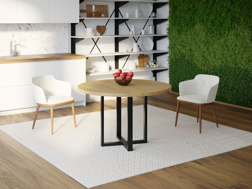 

Обеденный стол HYGGE HG135 Хйоринг Круглый 100 х 100 х 75 см ДСП Дуб Светлый