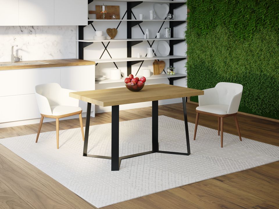 

Обеденный стол HYGGE HG113 Баллеруп 135 х 80 х 75 см ДСП Дуб Светлый