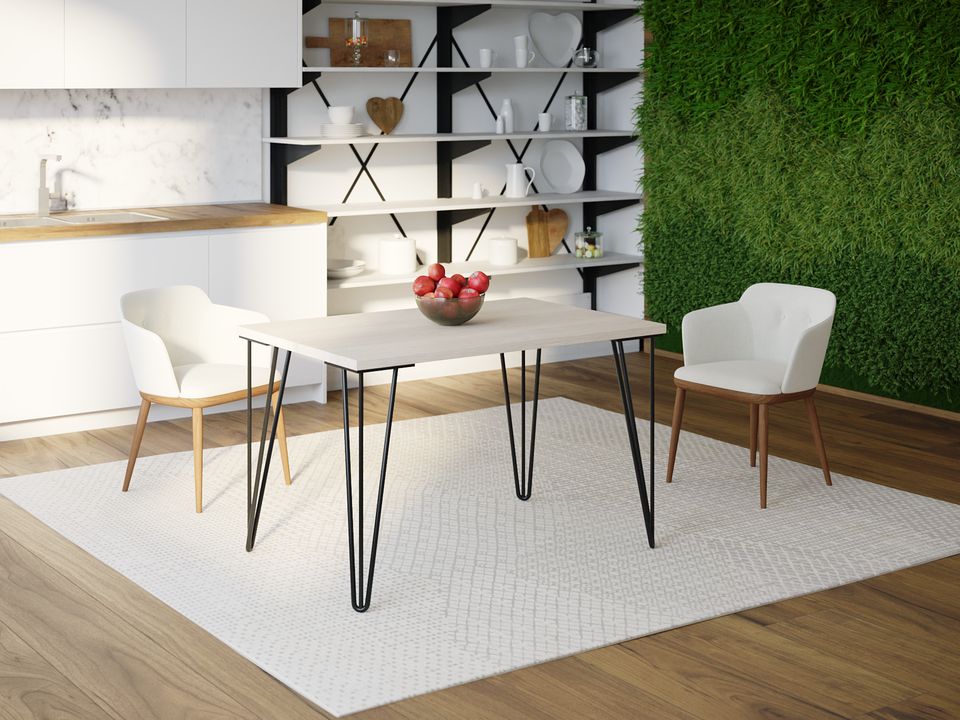 

Обеденный стол HYGGE HG119 Греве Странн 135 х 80 х 75 см ДСП Дуб Белый