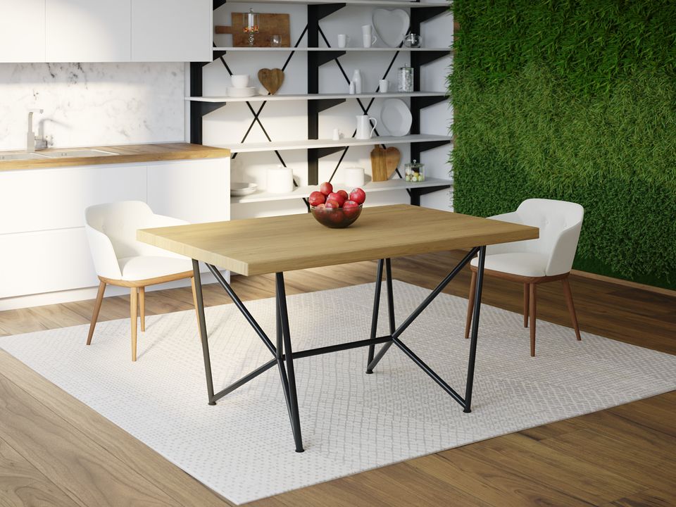 

Обеденный стол HYGGE HG160 Варде 135 х 80 х 75 см ДСП Дуб Светлый