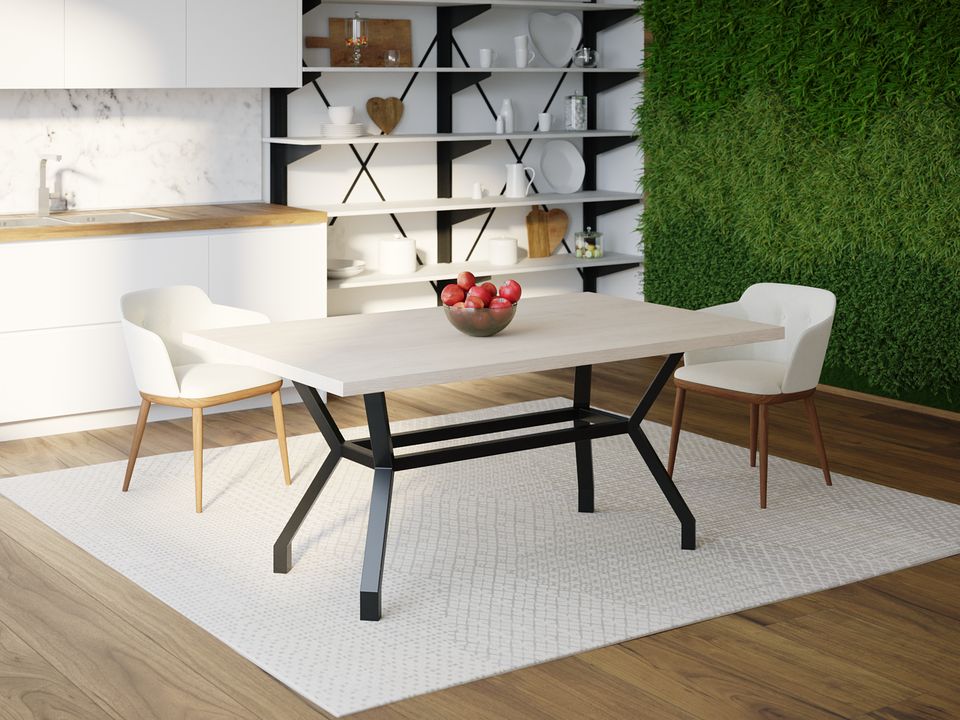 

Обеденный стол HYGGE HG133 Холбек 120 х 80 х 75 см ДСП Дуб Белый