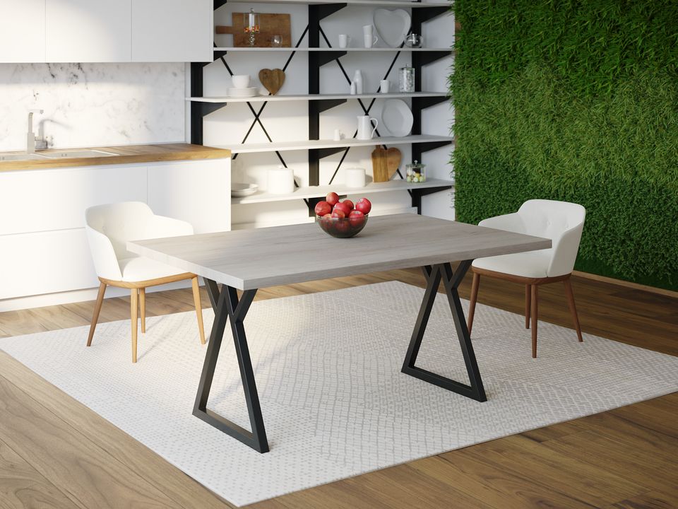 

Обеденный стол HYGGE HG162 Верлесе 135 х 80 х 75 см ДСП Дуб Серый