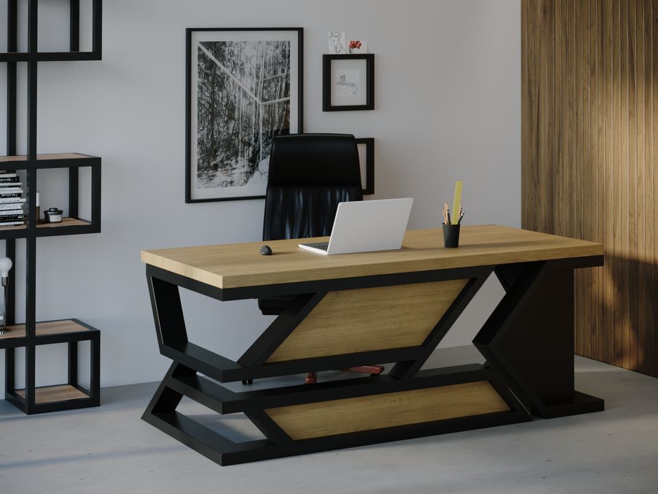 

Компьютерный стол HYGGE HG114 Роскілле 120 х 80 х 75 см ДСП Дуб Светлый