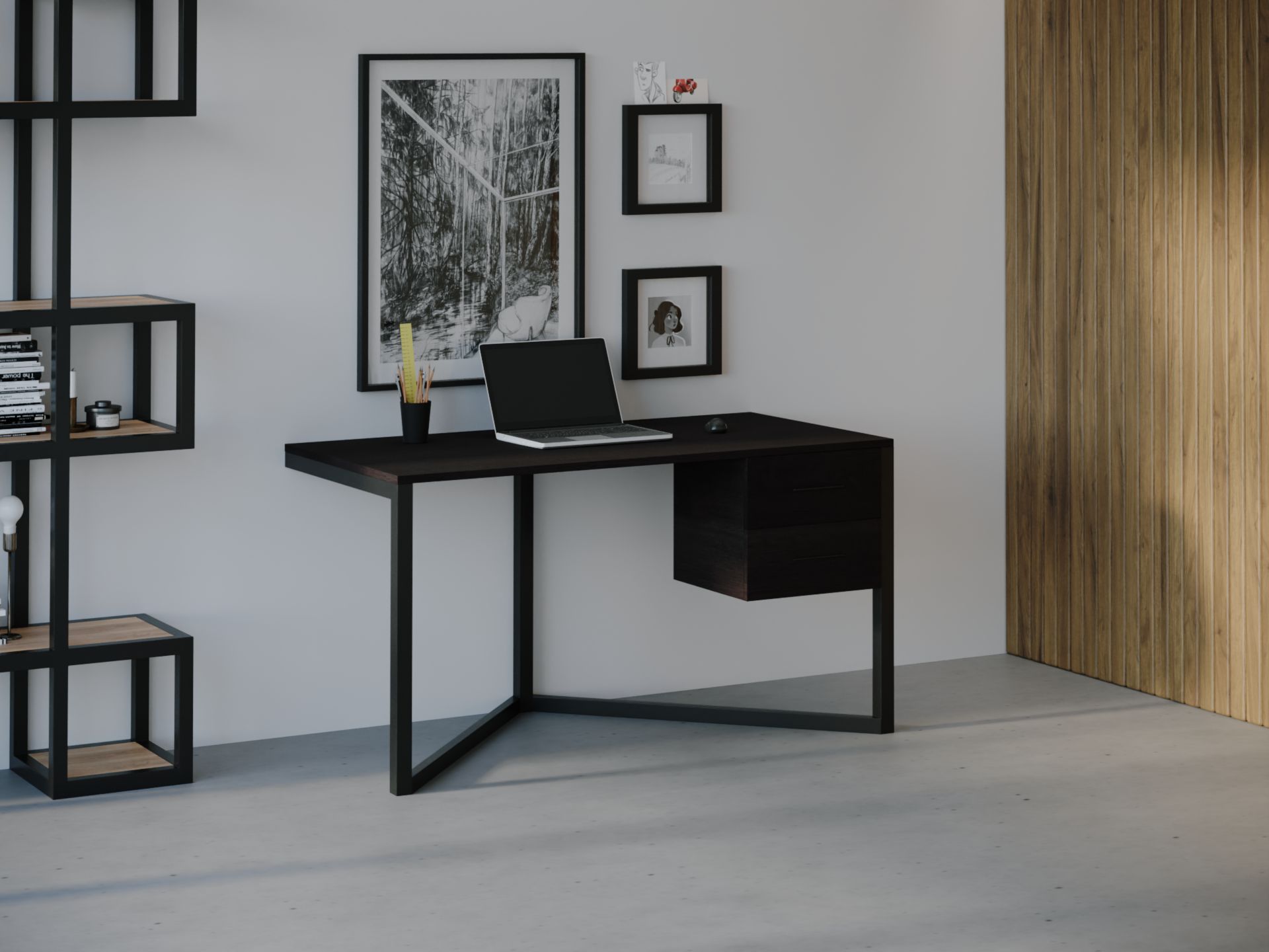 

Компьютерный стол HYGGE HG035 Молде 150 х 80 х 75 см ДСП Дуб Венге