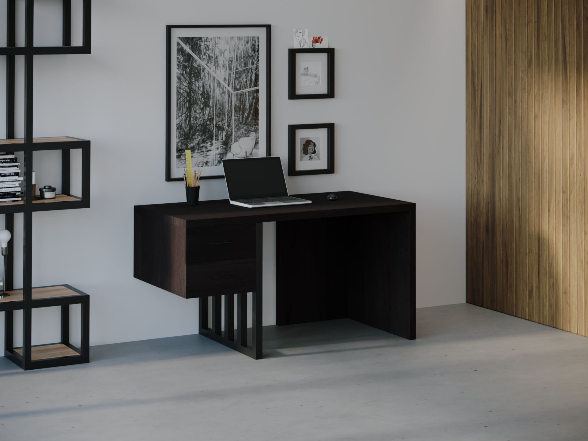 

Компьютерный стол HYGGE HG036 Нарвик 150 х 80 х 75 см ДСП Дуб Венге