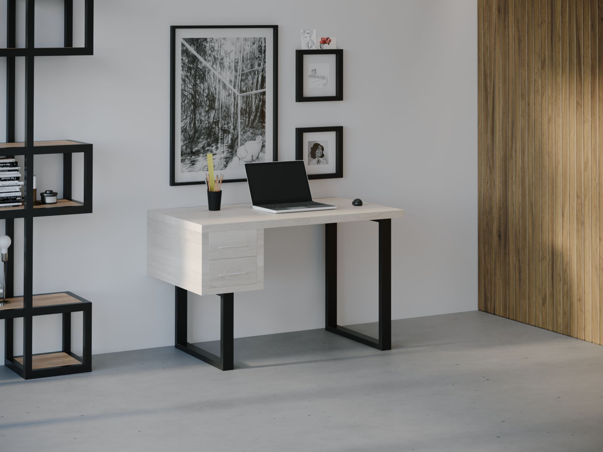 

Компьютерный стол HYGGE HG030 Кристиансунд 120 х 80 х 75 см ДСП Дуб Белый