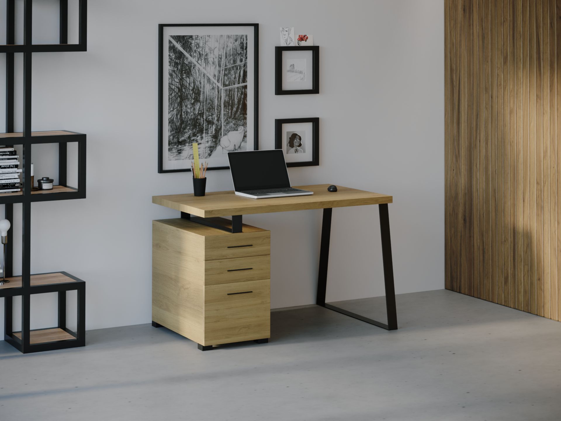 

Компьютерный стол HYGGE HG025 Берген 135 х 80 х 75 см ДСП Дуб Светлый