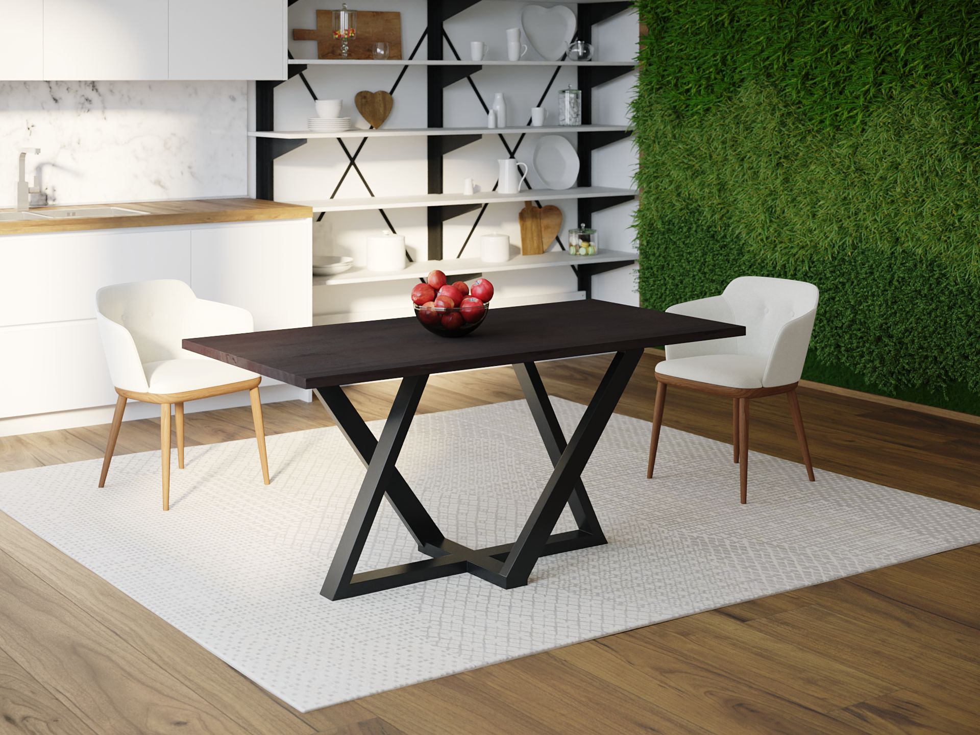 

Обеденный стол HYGGE HG041 Освольд 120 х 80 х 75 см ДСП Дуб Венге