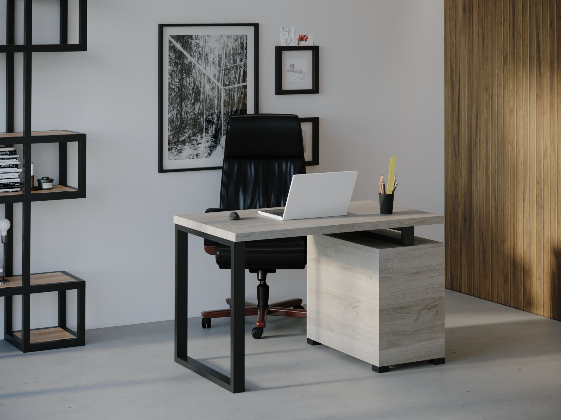 

Компьютерный стол HYGGE HG024 Арендал 150 х 80 х 75 см ДСП Дуб Серый