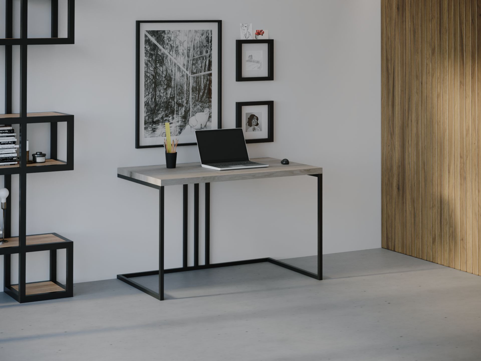 

Компьютерный стол HYGGE HG027 Гейрангер-фьорд 120 х 80 х 75 см ДСП Дуб Серый