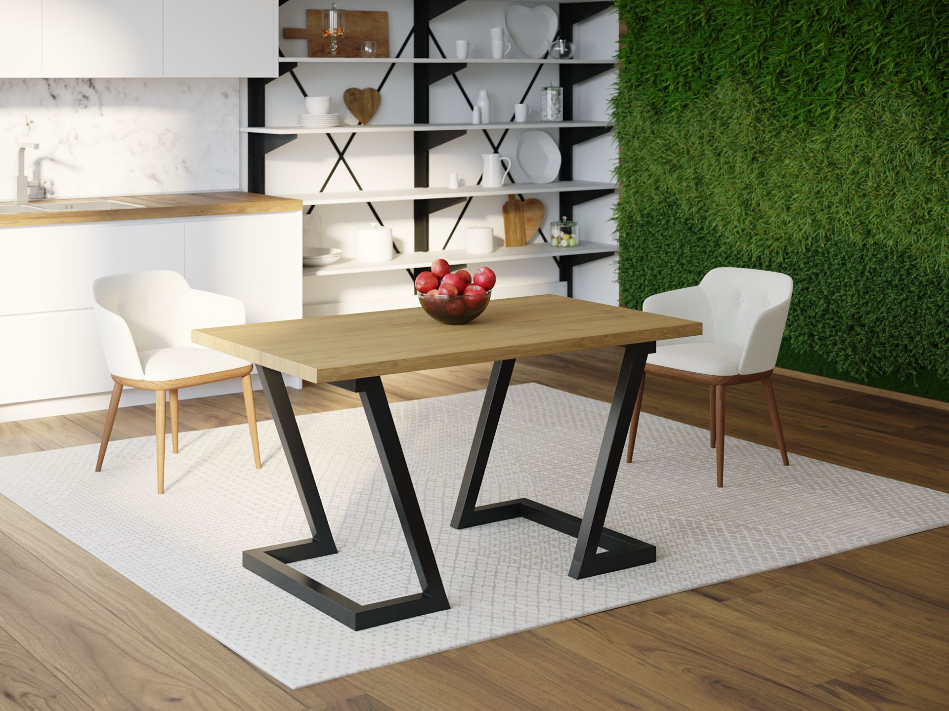 

Обеденный стол HYGGE HG040 Скальт 135 х 80 х 75 см ДСП Дуб Светлый