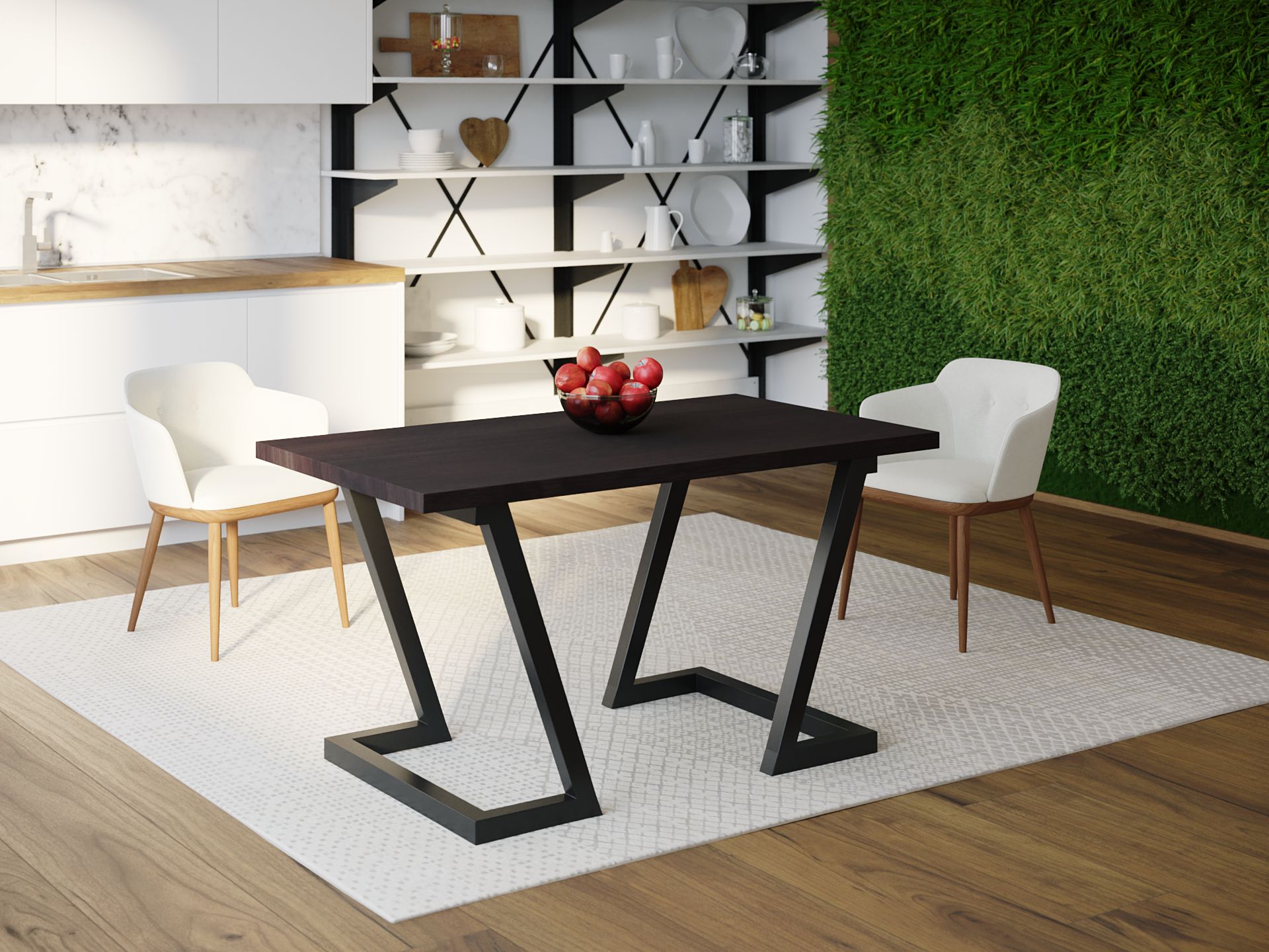 

Обеденный стол HYGGE HG040 Скальт 150 х 80 х 75 см ДСП Дуб Венге