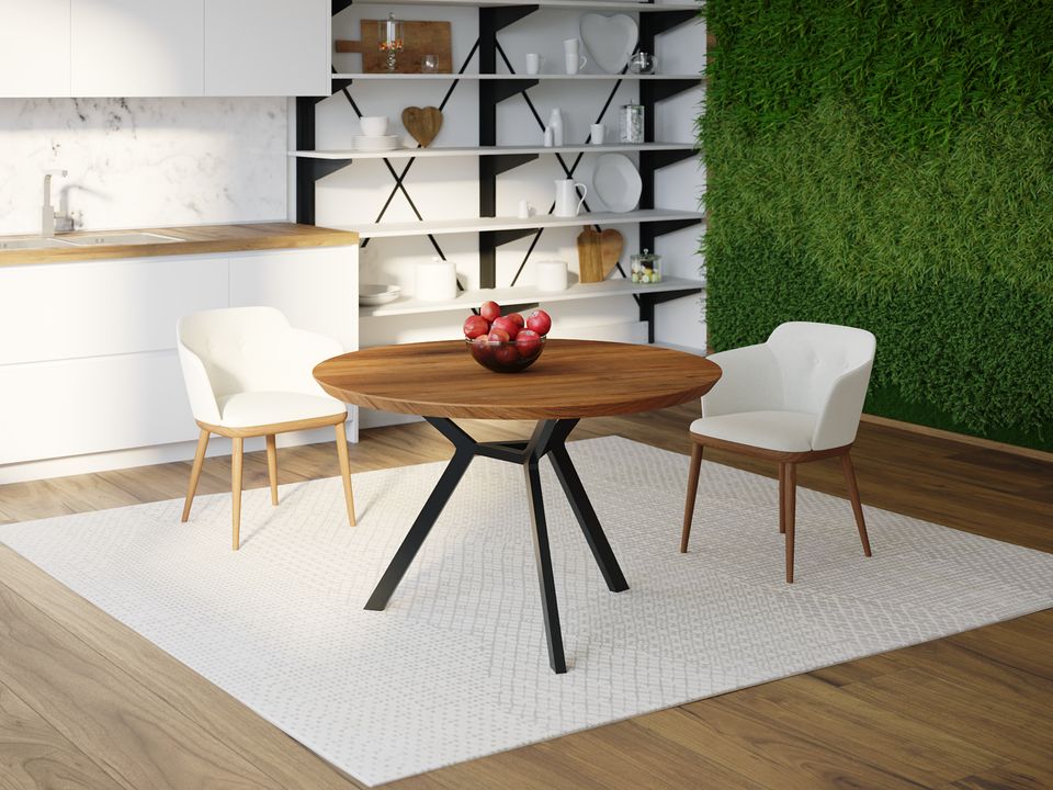 

Обеденный стол HYGGE HG149 Нюкебінг Круглый 90 х 90 х 75 см ДСП Дуб Ореховый