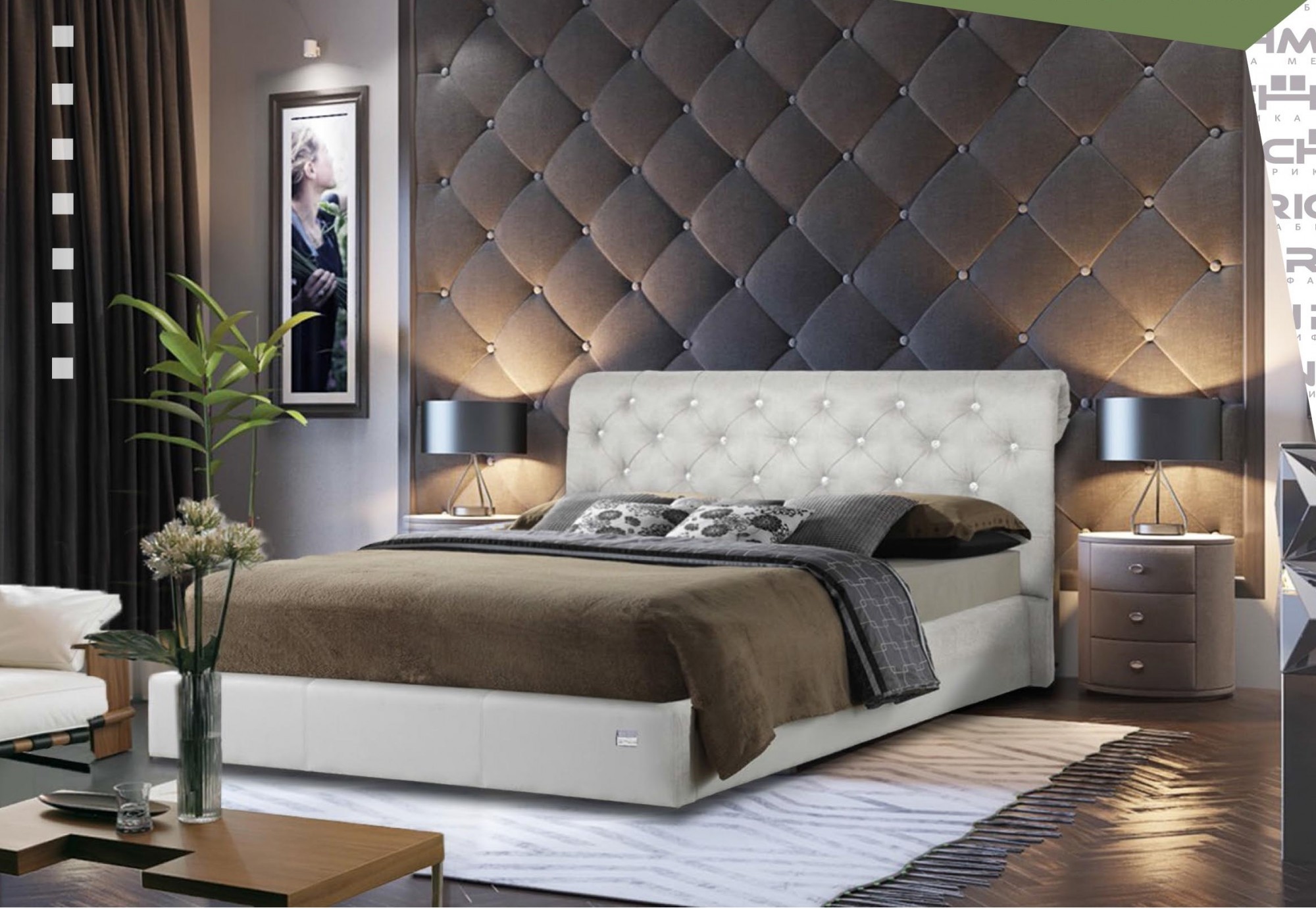 

Кровать Двуспальная London Standart 180 х 200 см Fly 2200 Белая