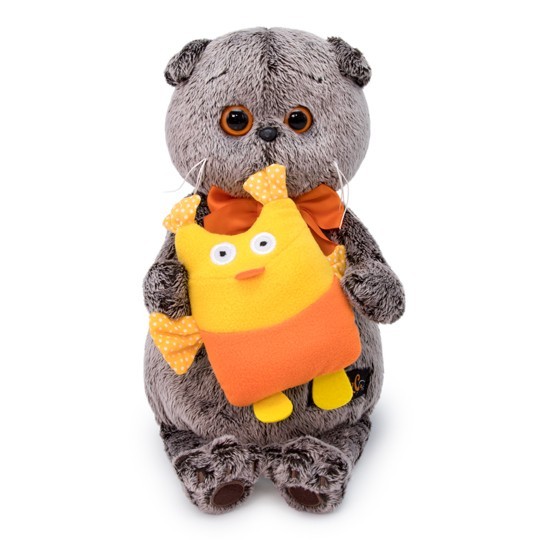 

Мягкая игрушка кот Басик с совой 30 см