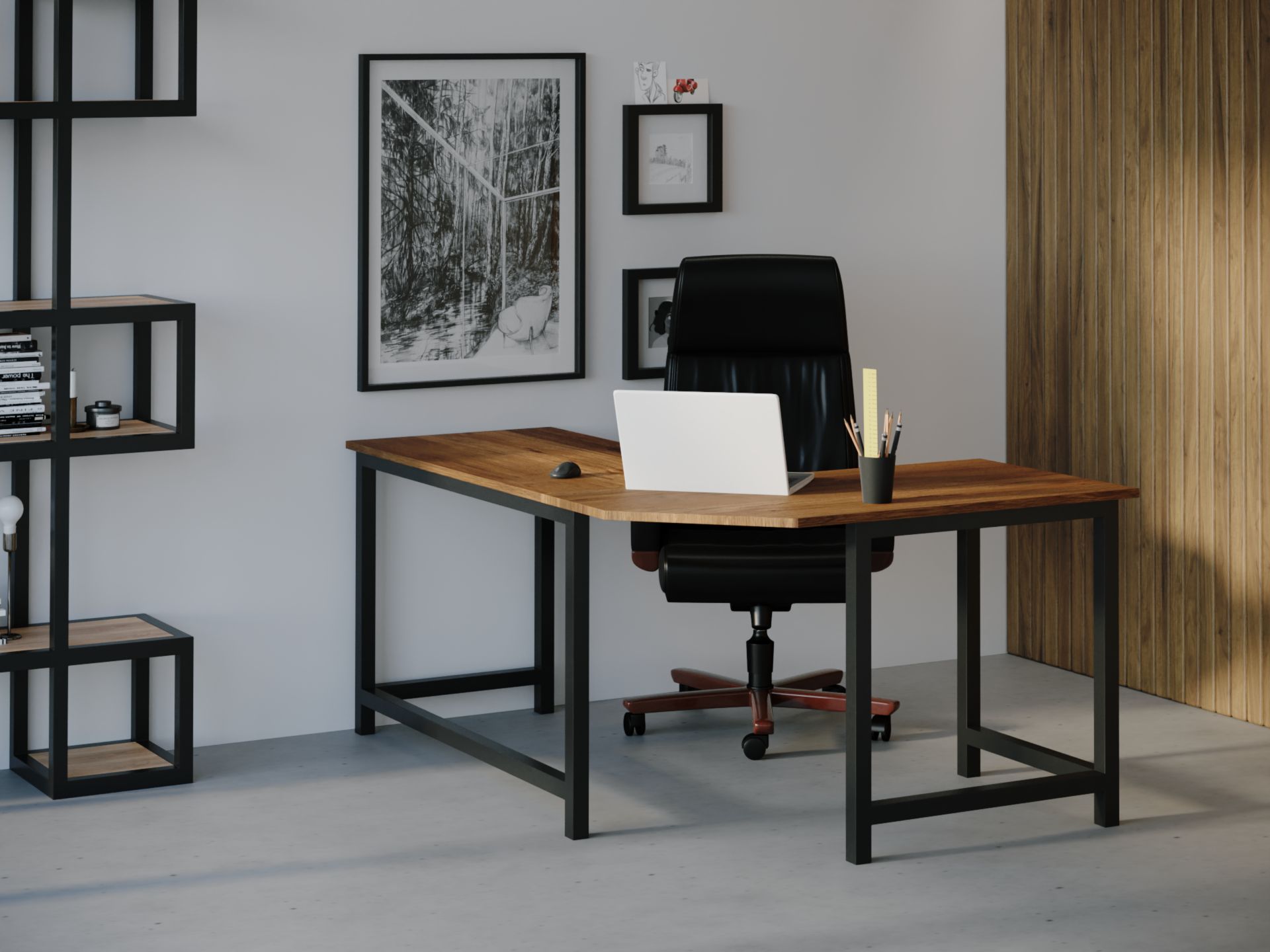 

Компьютерный стол HYGGE HG034 Люсефьорд 120 х 80 х 75 см ДСП Дуб Ореховый