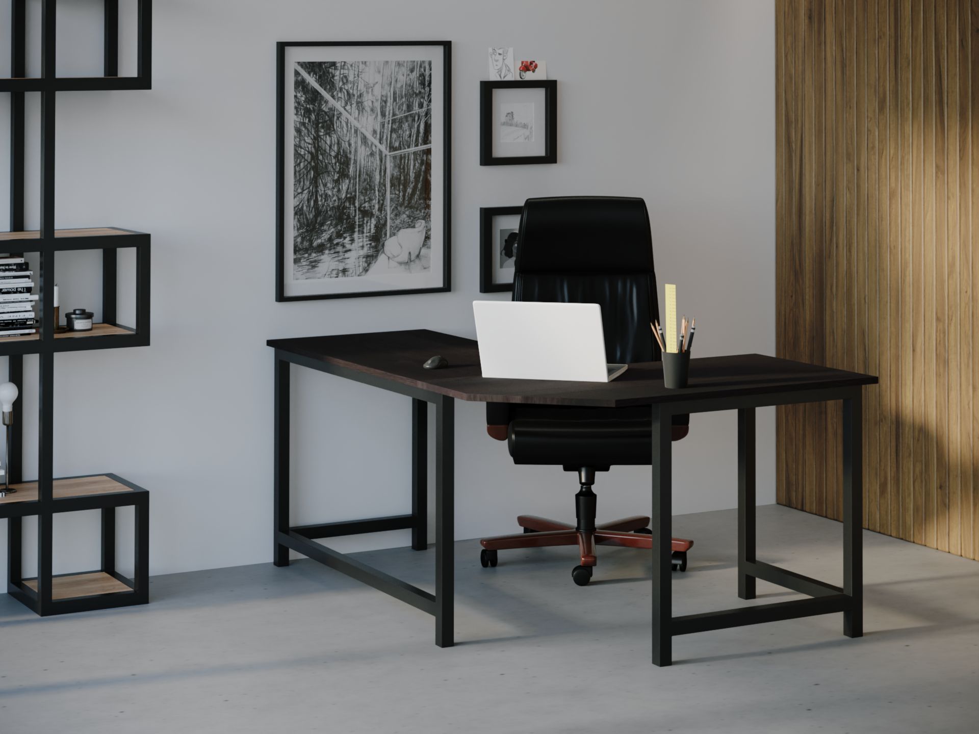 

Компьютерный стол HYGGE HG034 Люсефьорд 120 х 80 х 75 см ДСП Дуб Венге