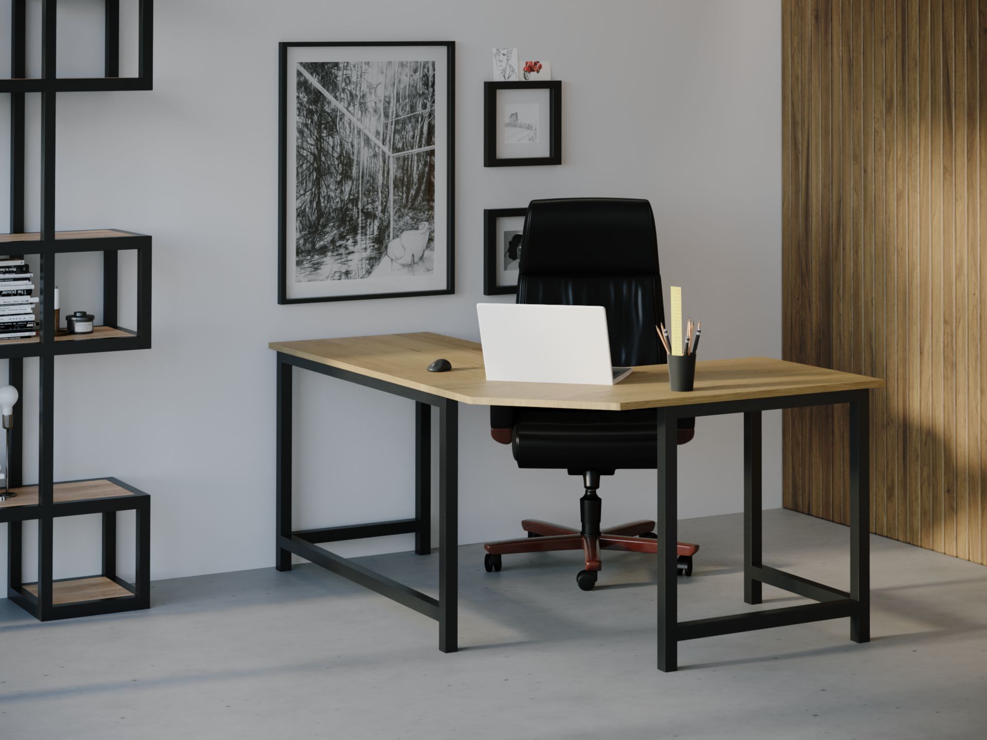 

Компьютерный стол HYGGE HG034 Люсефьорд 120 х 80 х 75 см ДСП Дуб Светлый