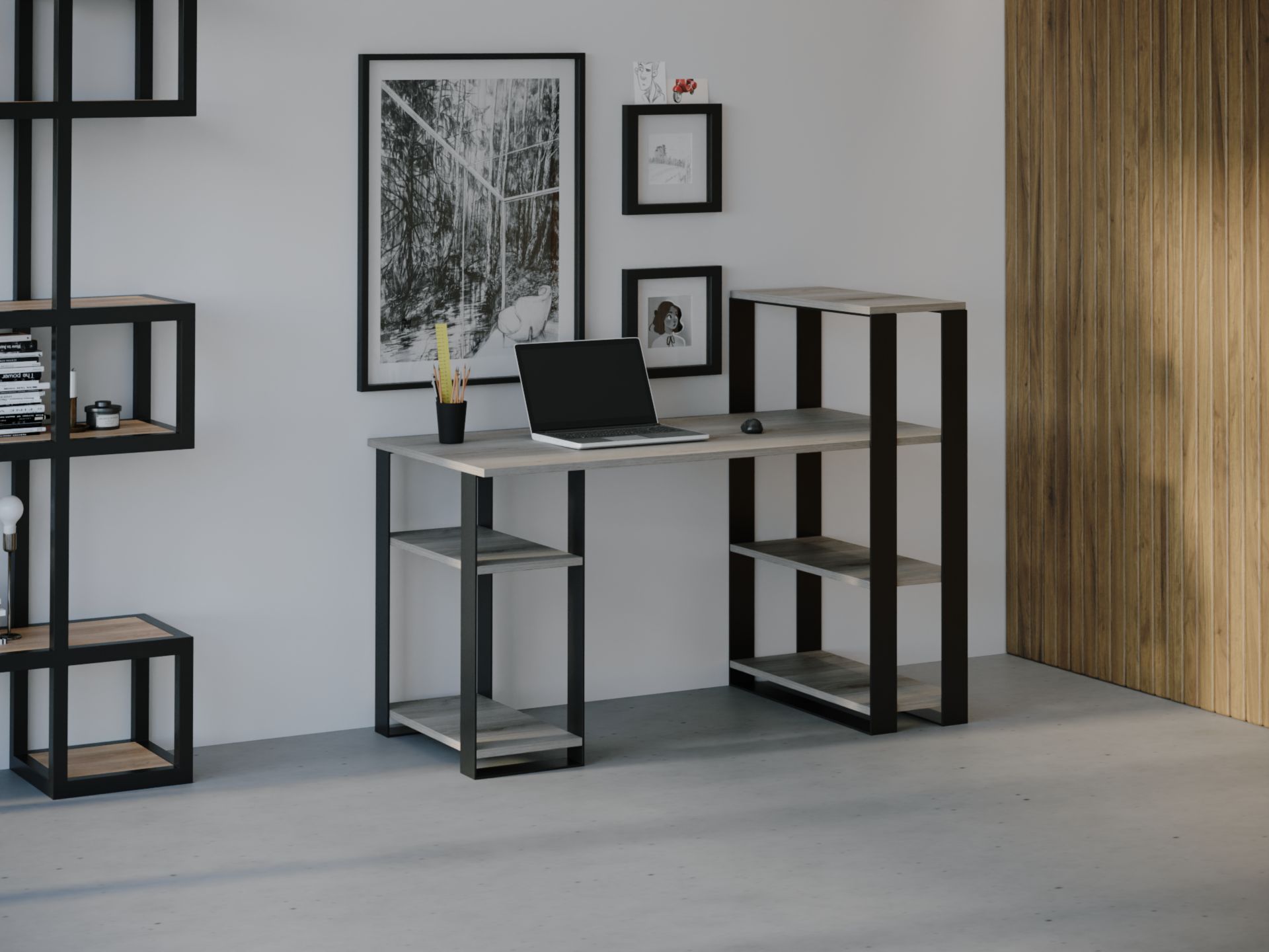 

Компьютерный стол HYGGE HG031 Лиллехаммер 135 х 80 х 75 см ДСП Дуб Серый