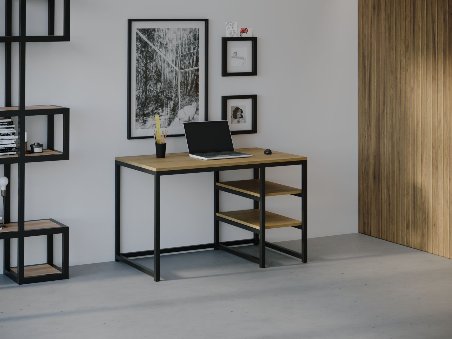 

Компьютерный стол HYGGE HG029 Киркенес 135 х 80 х 75 см ДСП Дуб Светлый