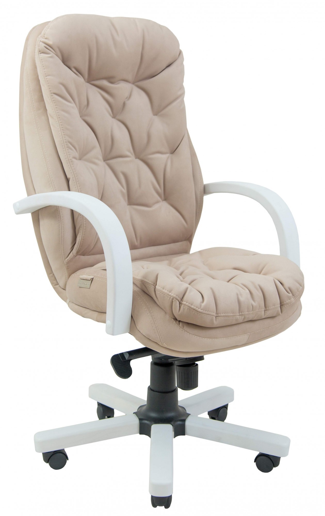 

Офисное Кресло Руководителя Венеция Мисти Mocco Wood White M1 Tilt Бежевое