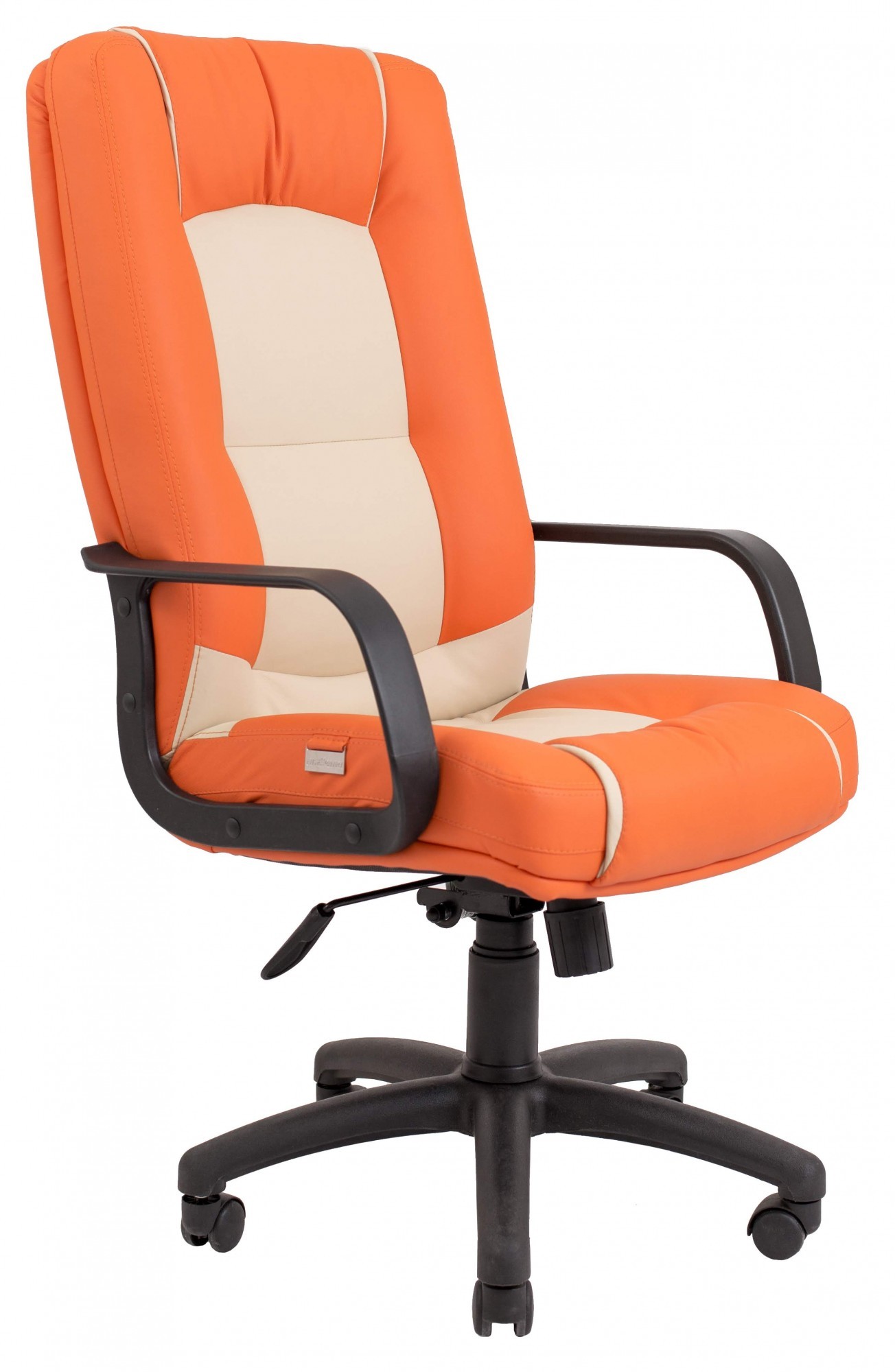 

Офисное Кресло Руководителя Alberto Fly 2218-2207 ПлаStick М3 MultiBlock Бежево-оранжевое